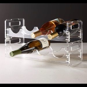 Three CB2 Acrylic Wine Racks